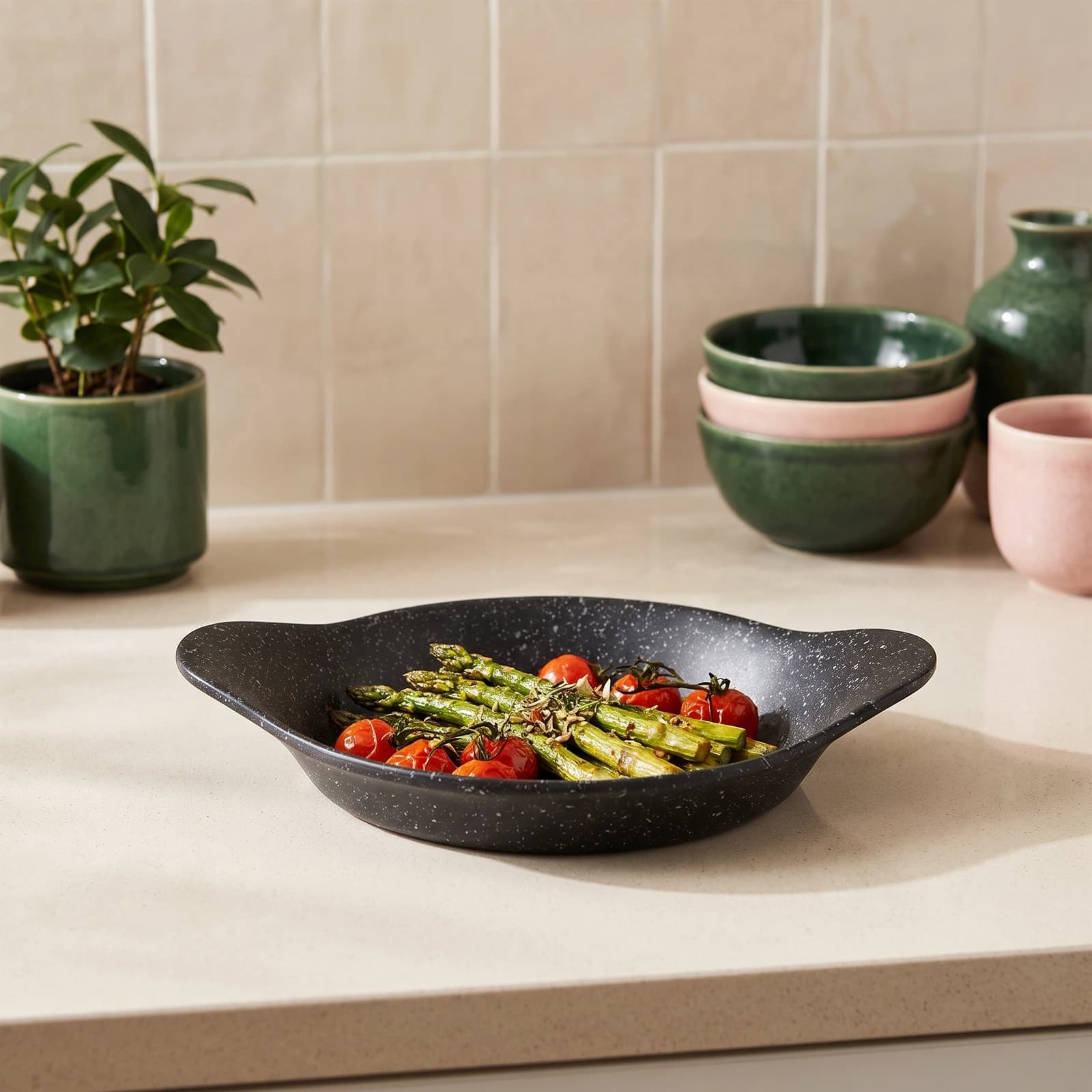 Black Granite Casserole Dish