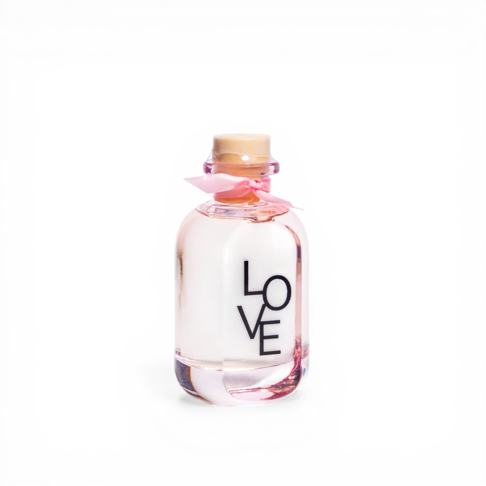 Decorative Glass Bottle with Cork Stopper - Love Design