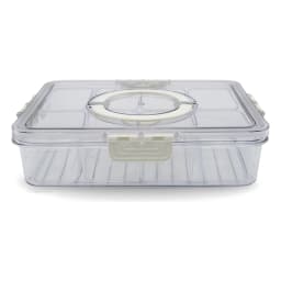 Clear Plastic Food Storage Container with Drainer - view 2