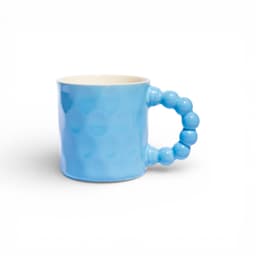 Ceramic Mug with Bubble Handle - Light Blue - view 1