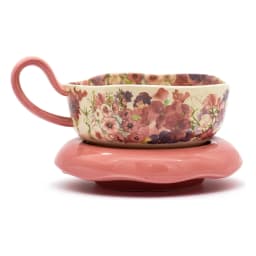 Porcelain Cup & Saucer Set - Pink Floral - view 3