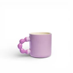 Purple Ceramic Mug with Bubble Handle - view 1