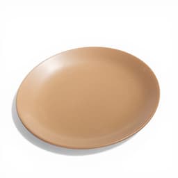 Ceramic Dinner Plate - Beige Round - view 1