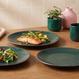 Dinnerware Set 18 Pieces - Dark Green porcelain - view 6