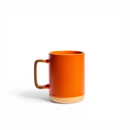 Orange Ceramic Coffee Mug - Simmer Deeper Text - view 2