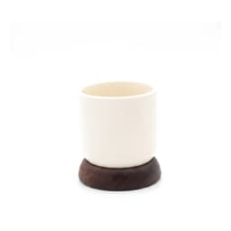 Ceramic Cup with Wooden Base - Cream - view 3
