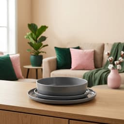 Grey porcelain Dinnerware Set 18Pcs - view 6