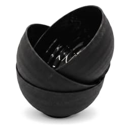 Plastic Plate Set - 3 Pieces, Black - view 4
