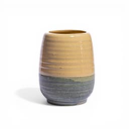 Ceramic Soap Dispenser - Beige & Blue - view 2