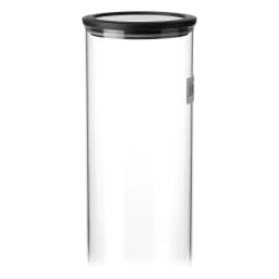 Glass Storage Jar - Clear with Black Lid - view 3