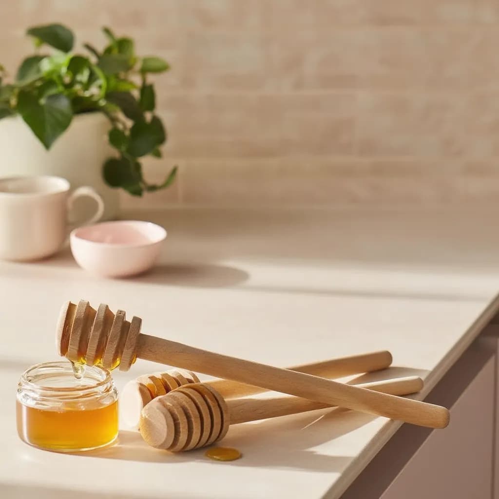 Honey Dipper Wood Set - 5 Pieces