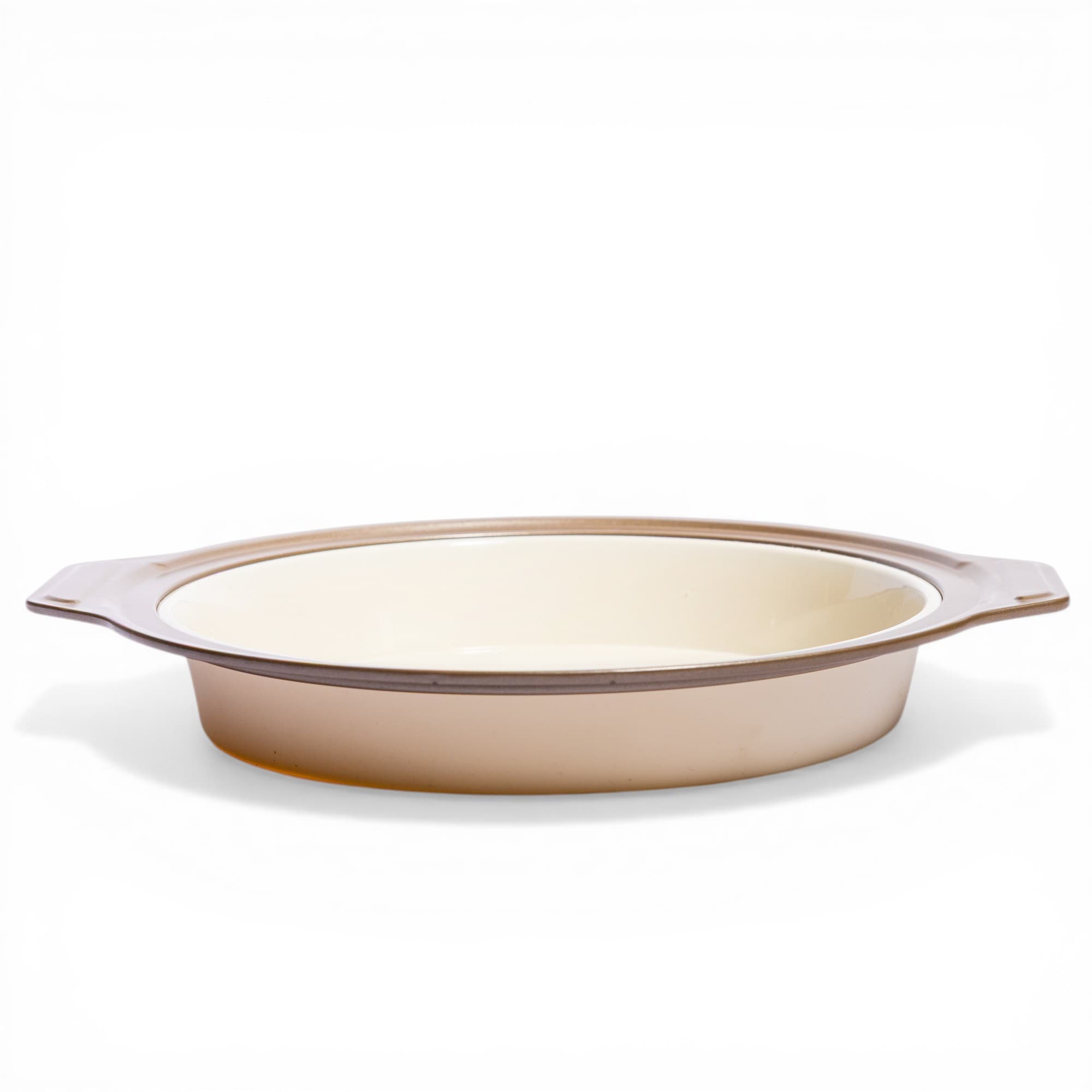 Oval Ceramic Baking Dish - Beige & Cream