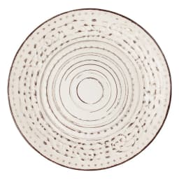 Dinnerware Set porcelain - 24Pcs Rustic White & Brown - view 4