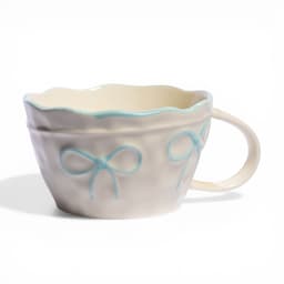 Ceramic Mug with Gold Bow Design - Cream - view 5