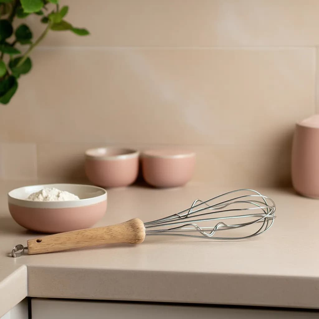 Stainless Steel Whisk with Wood Handle