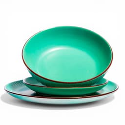 Ceramic Dinnerware Set 3 Pcs - Green Teal - view 2