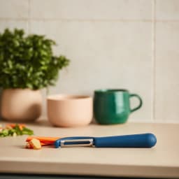 Blue Metal and Silicone Peeler - view 1