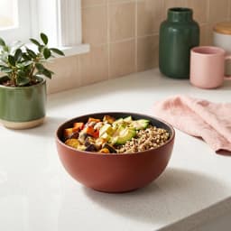 Melamine Serving Bowl - Rust & Black - view 1