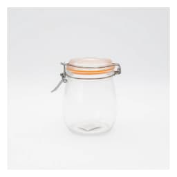 Glass Storage Jar with Swing Top Lid - Clear - view 2