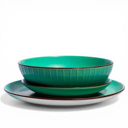 Ceramic Dinnerware Set 3 Pcs - Green Teal - view 1