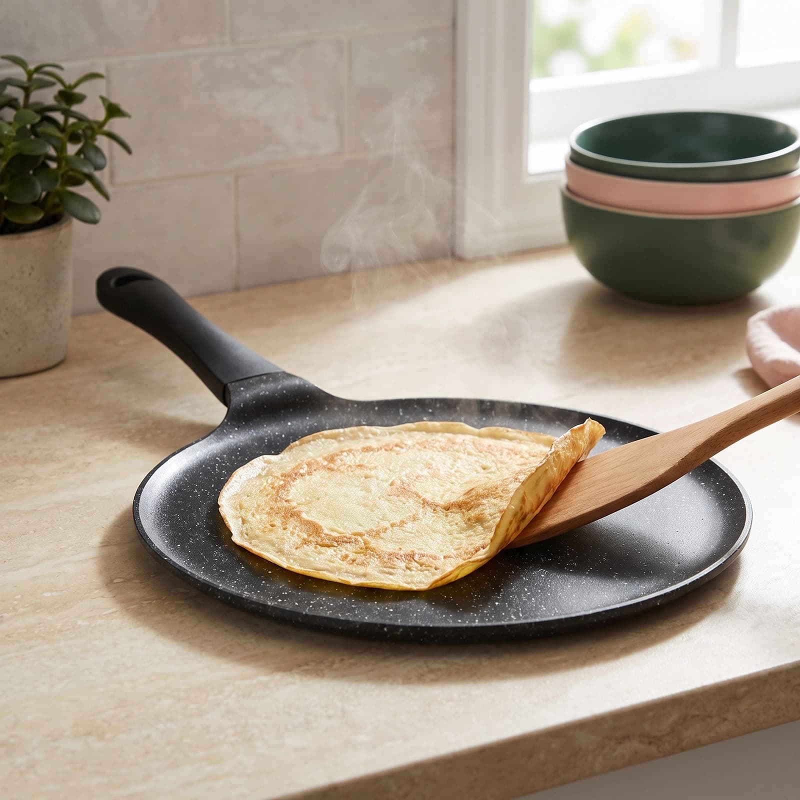 Baroly Granite Crepe Pan - Non-Stick Dark Grey - Cookware