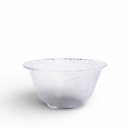 Glass Serving Bowl - Clear Textured Design - view 1