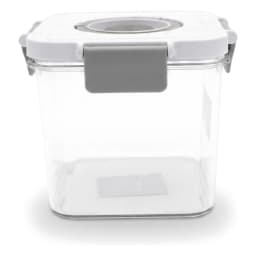 Acrylic Food Storage Container - Clear, White Lid, Airtight - view 3