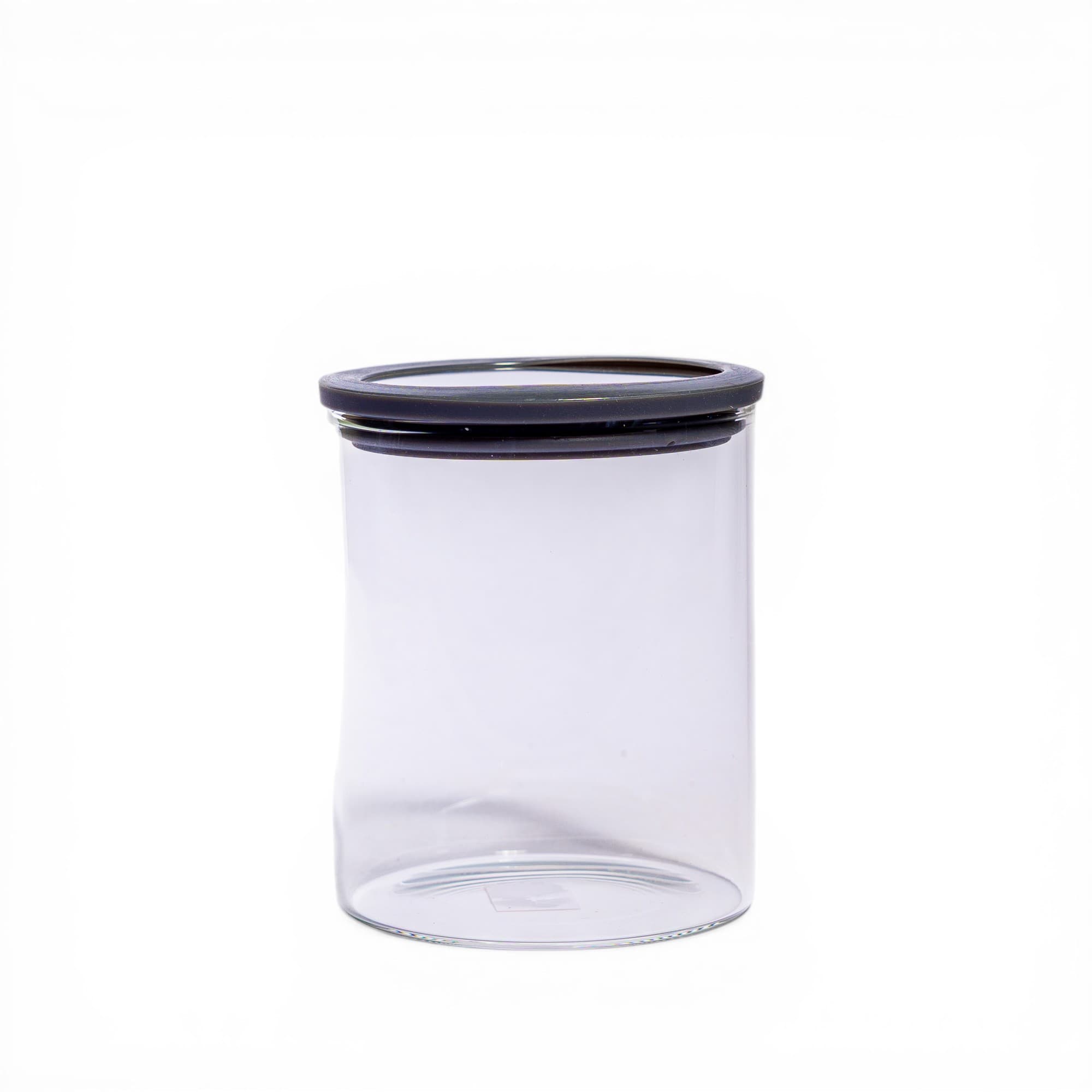 Glass Storage Jar with Dark Lid