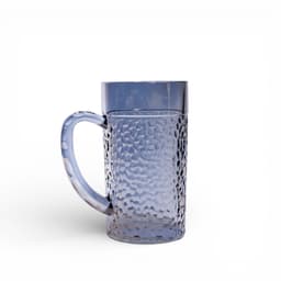 Blue Textured Glass Mug with Handle - view 1