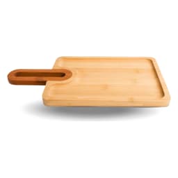 Light Brown Wood Serving Tray with Handle - view 3