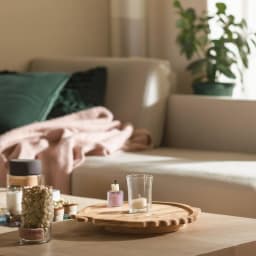 Natural Bamboo coaster- Biscuit Design - view 4