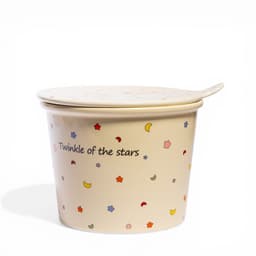 Ceramic Mug with Lid - Cream, Colorful Stars & Moons Design - view 2