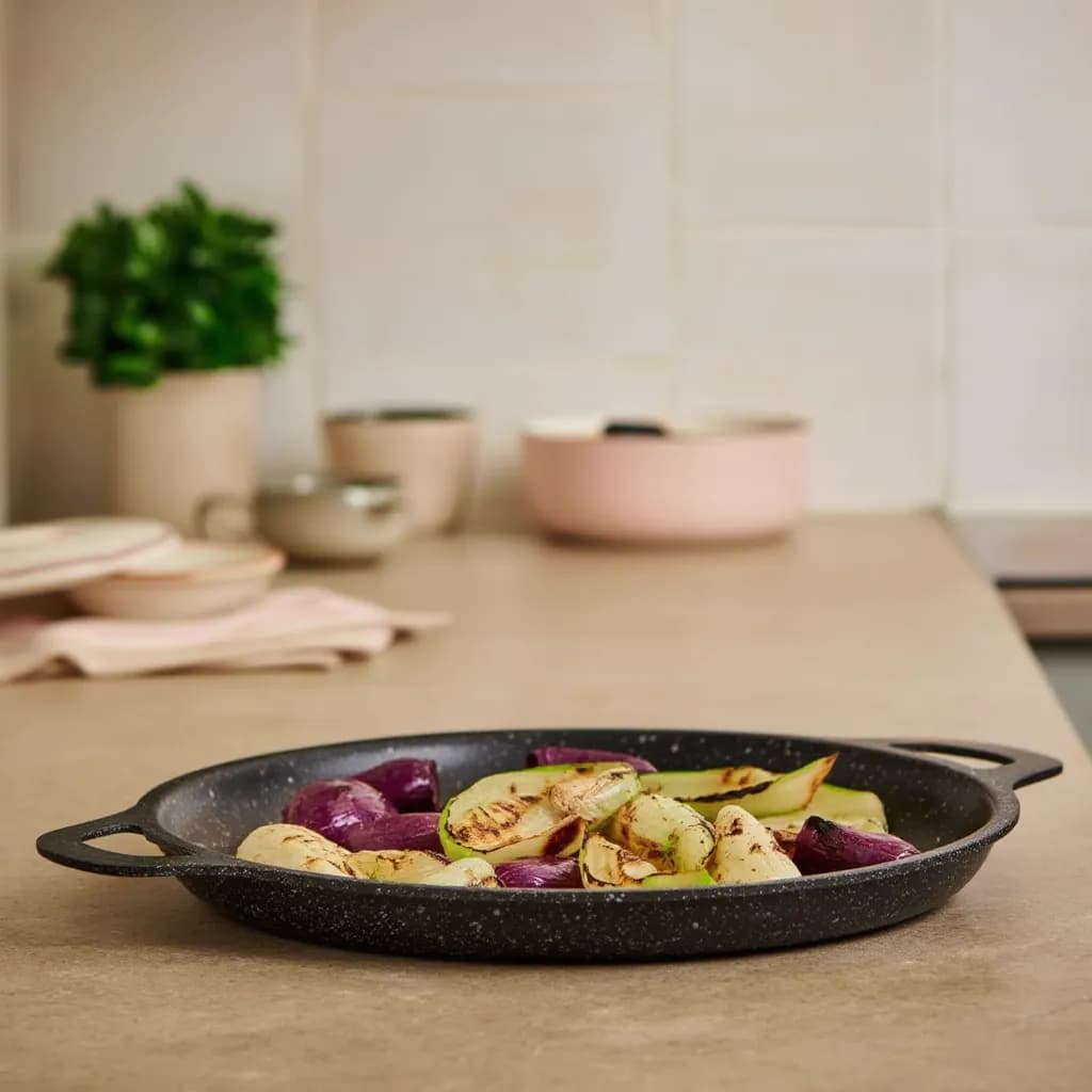 Black Granite Serving Pan with Handles