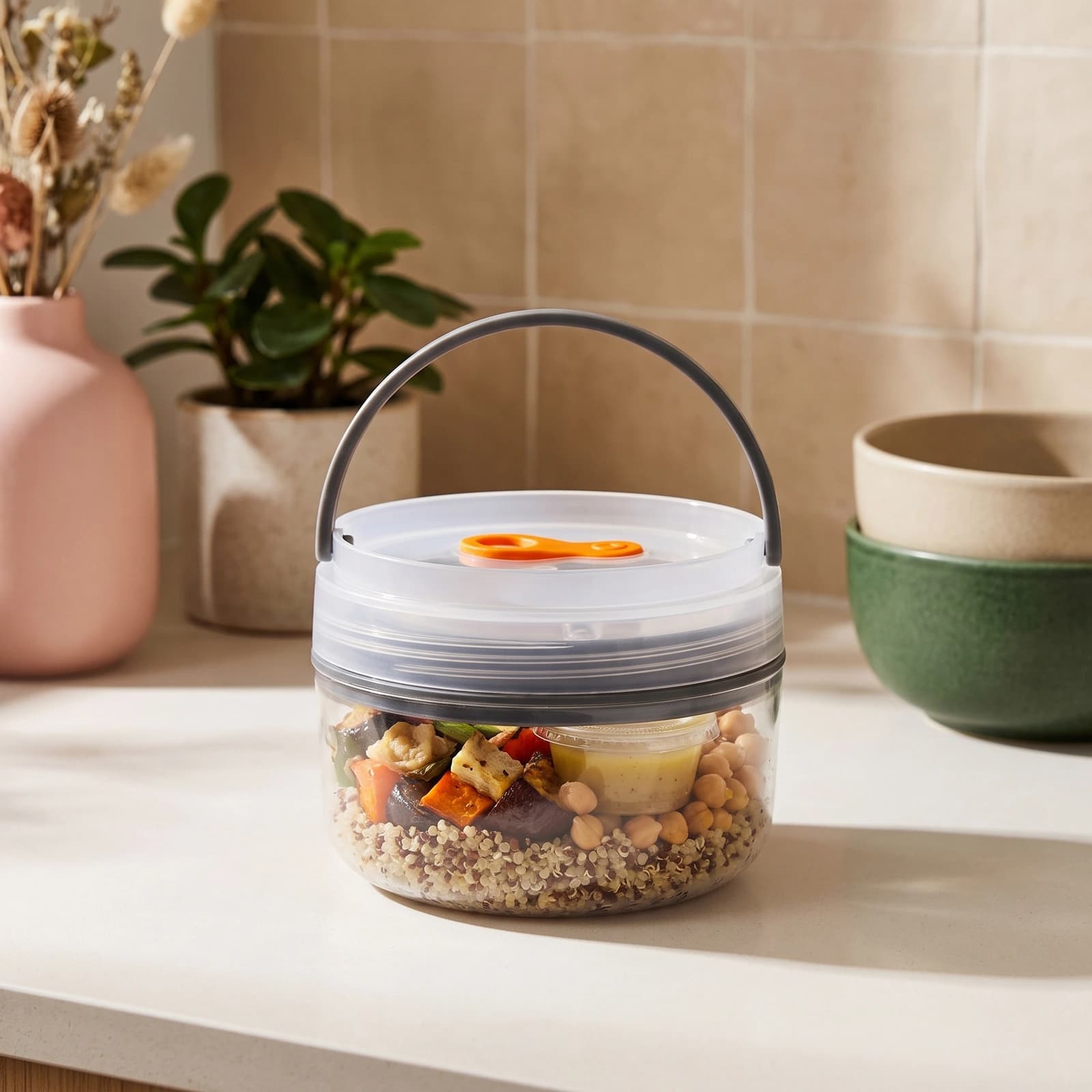 Plastic Food Storage Containers Set - 3 Pcs, Clear