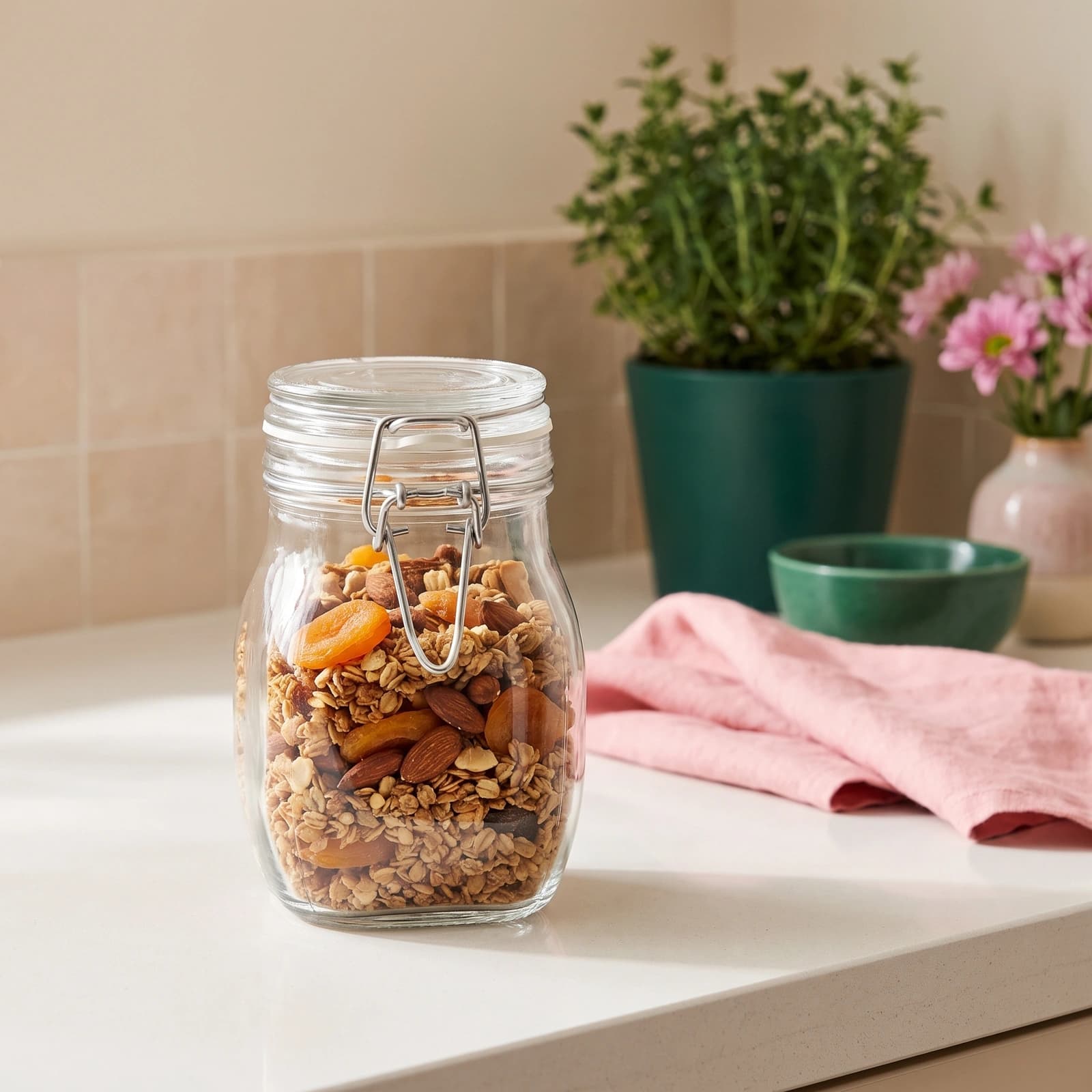 Glass Jar with Clip Lid - Clear