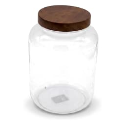 Clear Jar with Wooden Lid - view 2