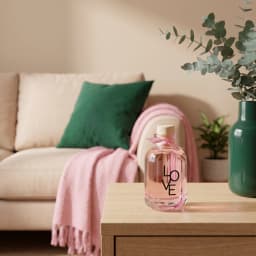 Decorative Glass Diffuser Bottle - Love Design Pink - view 1