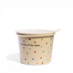 Porcelain Mug with Lid - Cream, Colorful Stars & Moons - view 2
