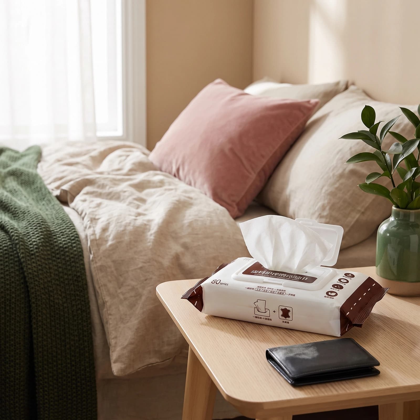 Paper Wet Wipes for Leather Care - 80 Count