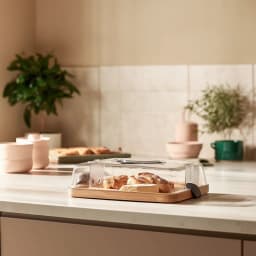 Wood Serving Tray with Acrylic Cover - view 4