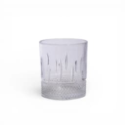 6-Piece Clear Textured Glass Cup Set - view 2