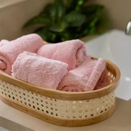 Set of 3 Oval Bamboo & Woven Storage Baskets - Natural - view 1
