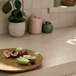 Brown porcelain Dinnerware Set 24Pcs - Embossed Design - view 8