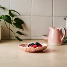 Porcelain Flower Shaped Dish - Pink - view 1