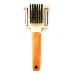 Vegetable Peeler & Scrubber - Wood Handle White - view 3