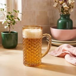 Amber Textured Glass Mug Set of 6 - view 1