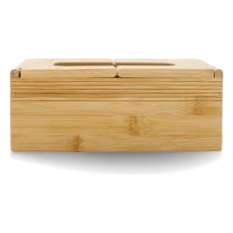 Wood Tissue Box Cover - Natural Light Brown - view 3