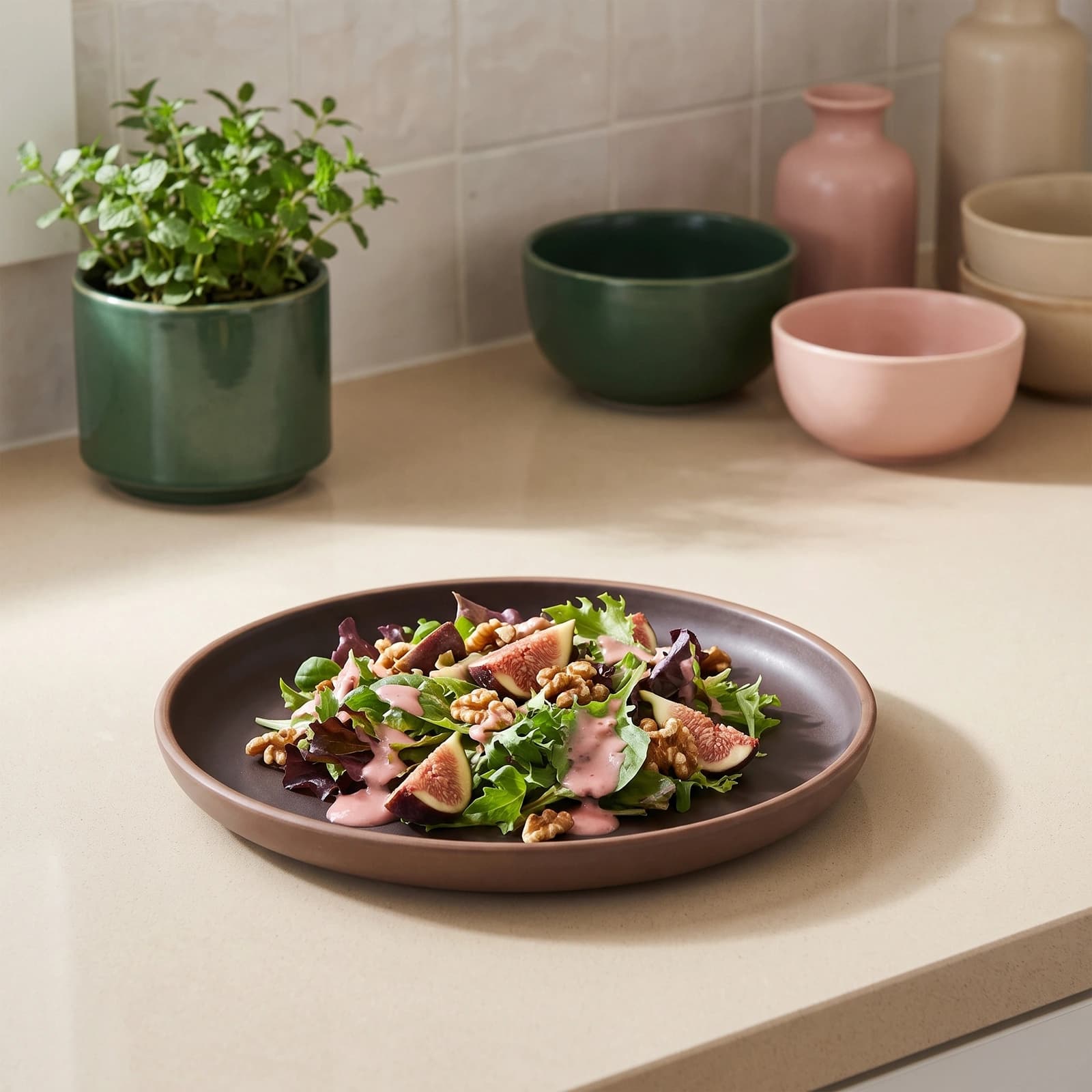 Melamine Deep Dinner Plate - Dark Brown