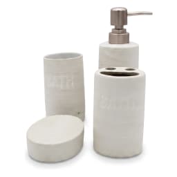 4-Piece Ceramic Bathroom Set - Off-white - view 3