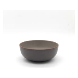 Melamine Bowl - Dark Grey with Brown Rim - view 3